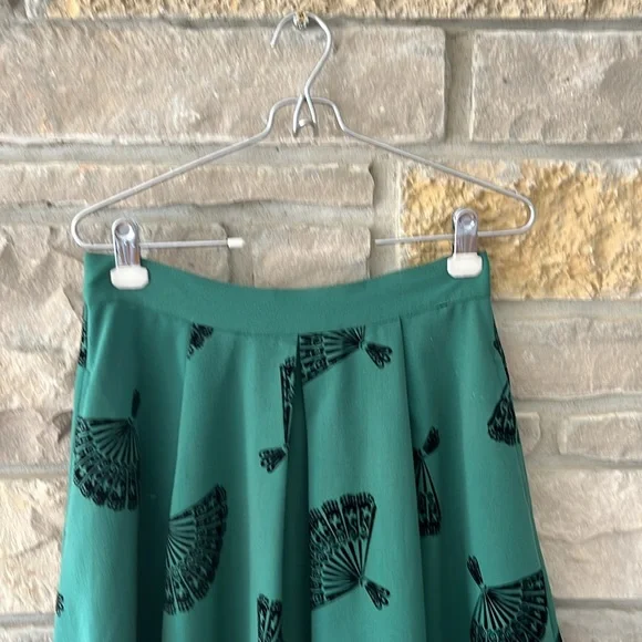 Bettie Page Las Vegas Vintage Inspired A-line Green Skirt Size Medium - Picture 4 of 16